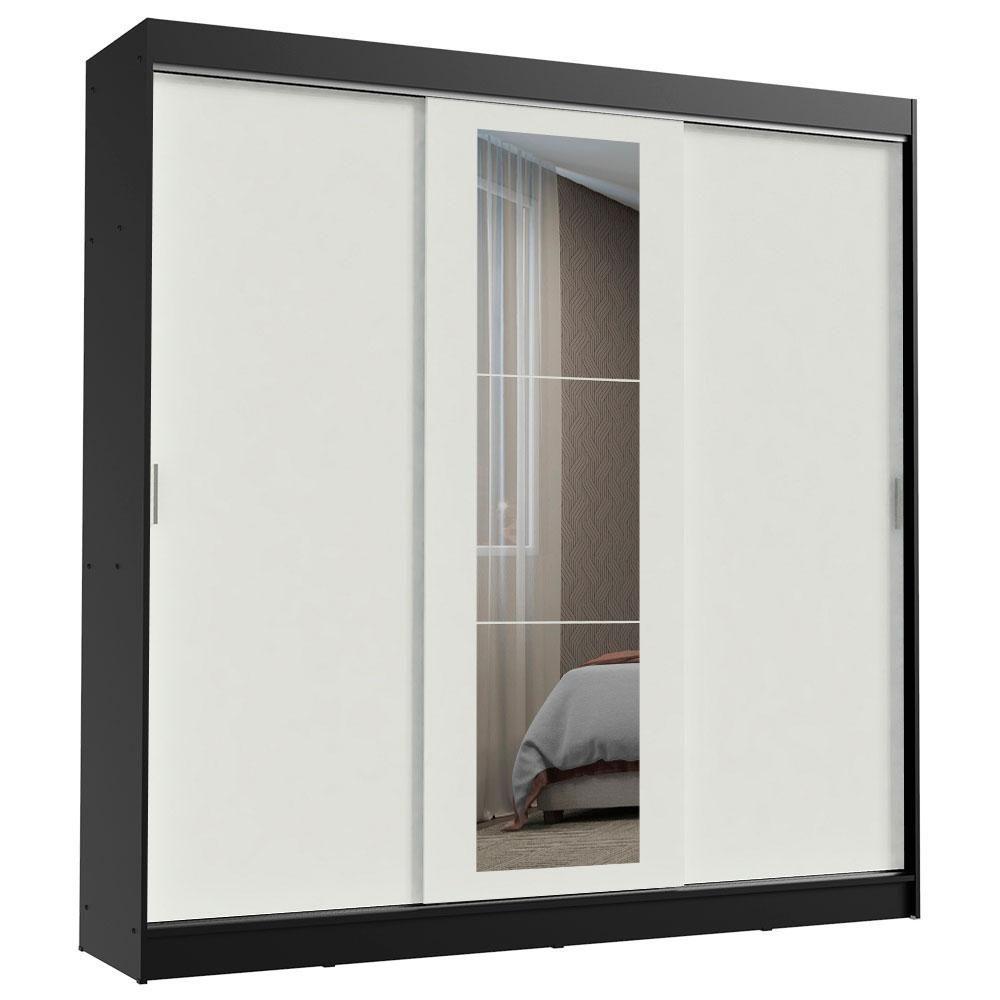 Guarda-roupa 3 Portas de Correr com Espelho 3 Gavetas Madesa - 2