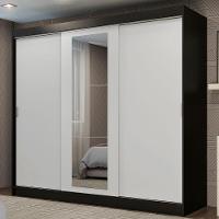 Guarda-roupa 3 Portas de Correr com Espelho 3 Gavetas Madesa - 1