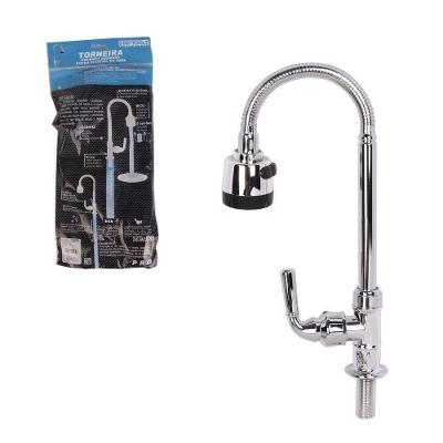 Torneira Gourmet Flexível De Mesa Com Ducha - Inox