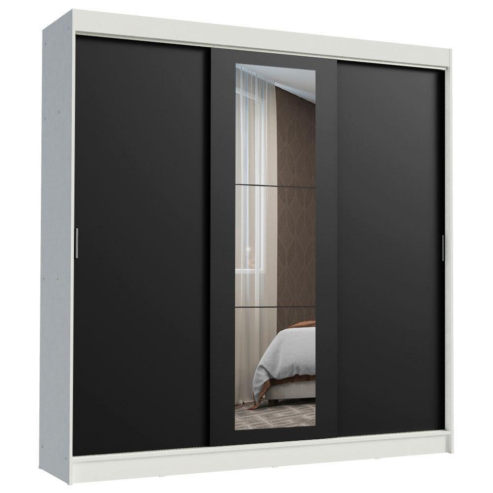 Guarda-roupa 3 Portas de Correr com Espelho 3 Gavetas Madesa - 2