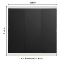 Guarda-roupa Casal 3 Portas de Correr 3 Gavetas Madesa