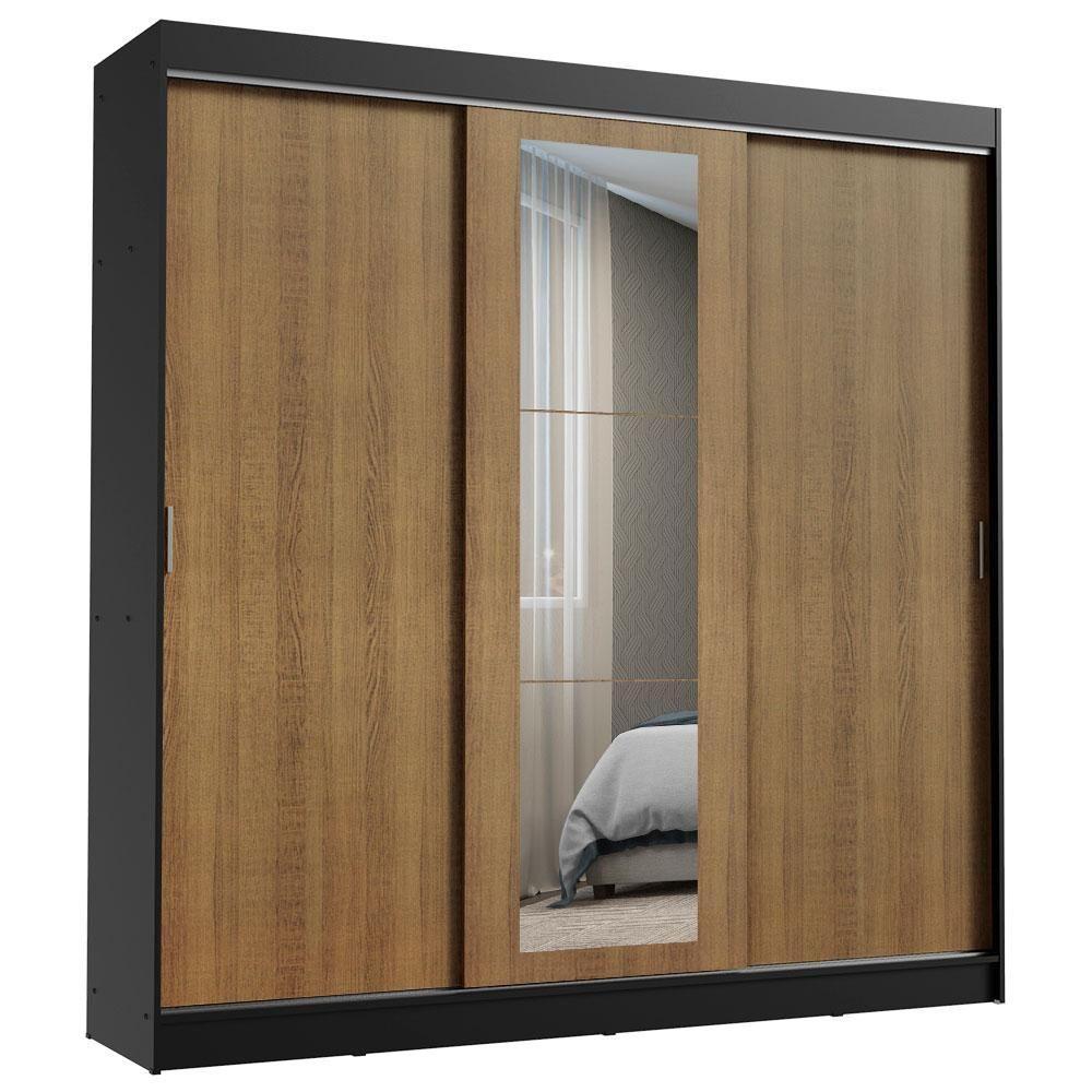 Guarda-roupa 3 Portas de Correr com Espelho 3 Gavetas Madesa - 2