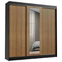 Guarda-roupa 3 Portas de Correr com Espelho 3 Gavetas Madesa