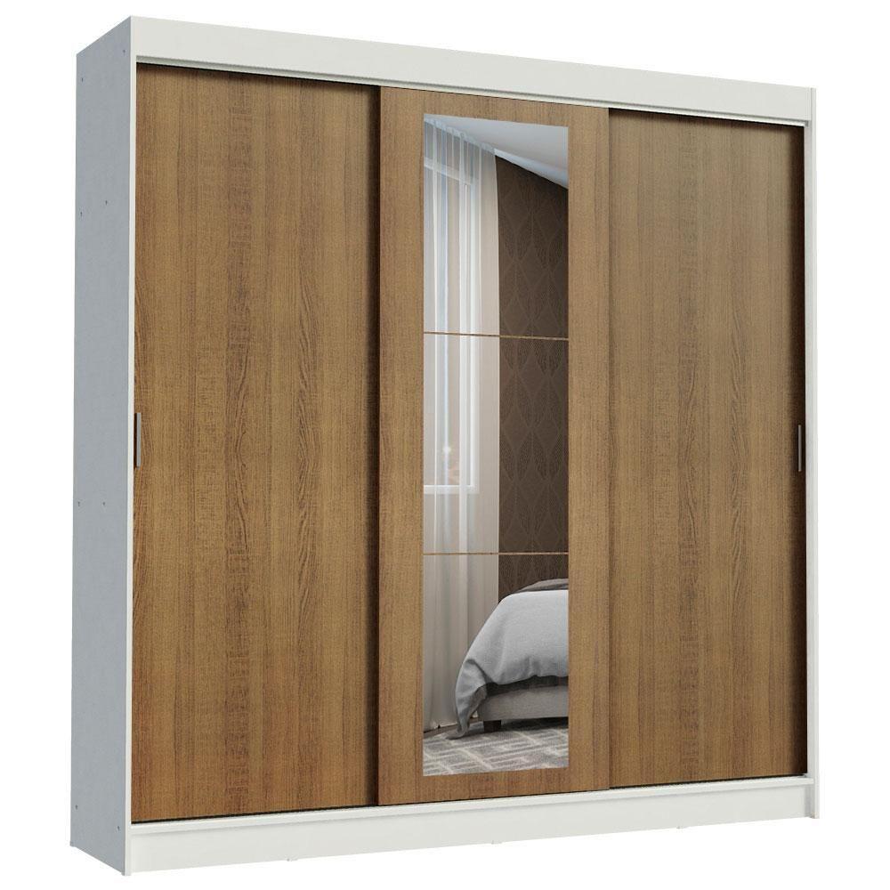 Guarda-roupa 3 Portas de Correr com Espelho 3 Gavetas Madesa - 2