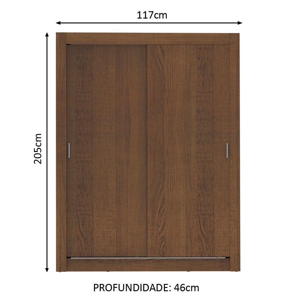 Guarda Roupa Dallas Plus 2 Portas de Correr 4 Gavetas Madesa - 8