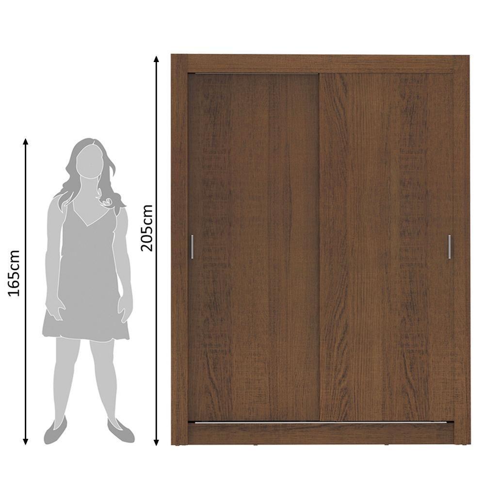 Guarda Roupa Dallas Plus 2 Portas de Correr 4 Gavetas Madesa - 6