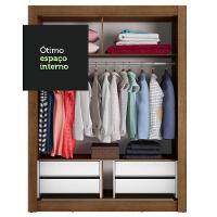 Guarda Roupa Dallas Plus 2 Portas de Correr 4 Gavetas Madesa - 14