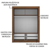 Guarda Roupa Dallas Plus 2 Portas de Correr 4 Gavetas Madesa - 5