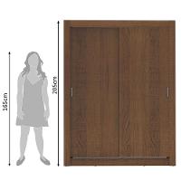 Guarda Roupa Dallas Plus 2 Portas de Correr 4 Gavetas Madesa - 6