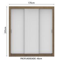 Guarda Roupa Casal Plus 3 Portas Correr 4 Gavetas Madesa - 5