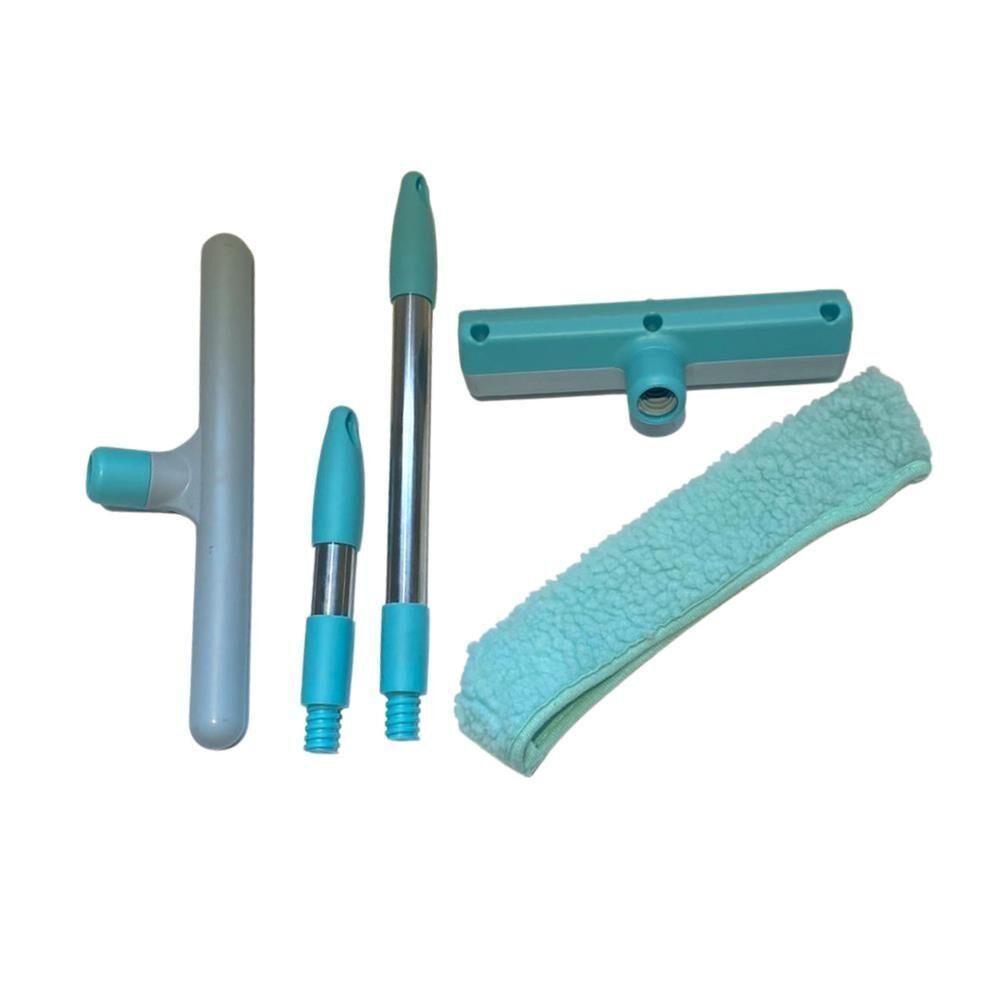 Rodo Mop Limpa Vidros Kit Limpador Janelas Portas Profissional Com Acessorios Sacada Articulado Micro Fibra - 1