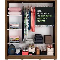 Guarda Roupa Casal Mônaco 3 Portas de Correr com Espelho Madesa - 15