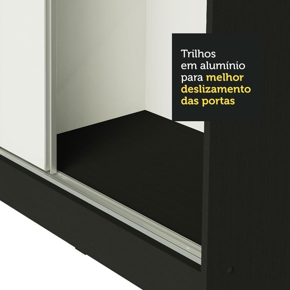 Guarda Roupa Casal Madesa Royale 3 Portas Correr Espelho Bco - 7