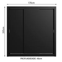 Guarda Roupa Casal Lyon 3 Portas de Correr 2 Gavetas Madesa