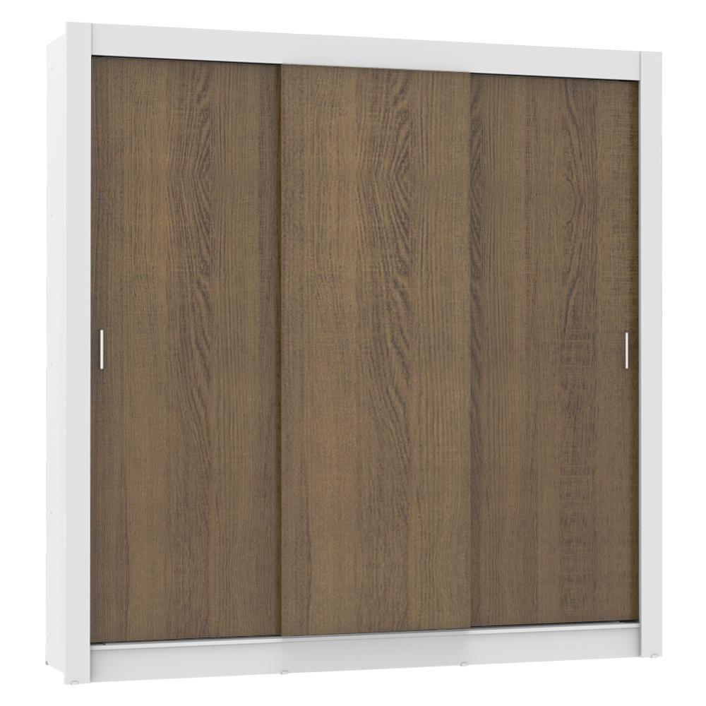 Guarda Roupa Casal Lyon 3 Portas de Correr 2 Gavetas Madesa - 2