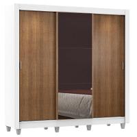 Guarda Roupa Casal Lyon 3 Portas de Correr com Espelho 2 Gavetas Madesa