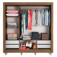 Guarda Roupa Casal Lyon Plus 3 Portas de Correr com Espelho 4 Gavetas Madesa - 11