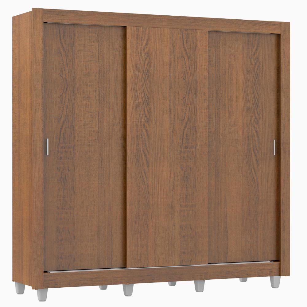 Guarda Roupa Casal Lyon 3 Portas de Correr 2 Gavetas Madesa - 1