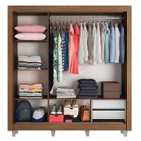 Guarda Roupa Casal Lyon 3 Portas de Correr 2 Gavetas Madesa