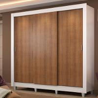 Guarda Roupa Casal Lyon Plus 3 Portas de Correr 4 Gavetas Madesa