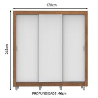 Guarda Roupa Casal Lyon Plus 3 Portas de Correr 4 Gavetas Madesa - 10