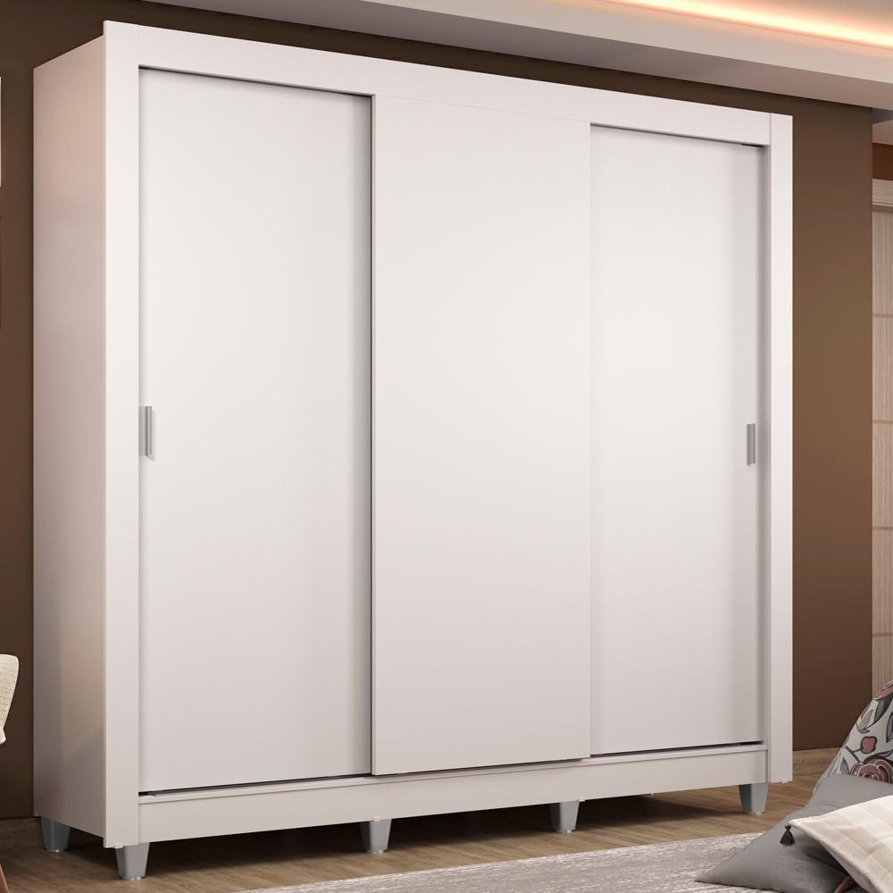 Guarda Roupa Casal Lyon 3 Portas de Correr 2 Gavetas Madesa - 1