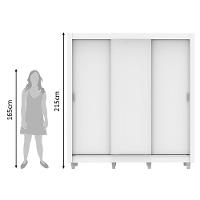 Guarda Roupa Casal Lyon 3 Portas de Correr 2 Gavetas Madesa - 8