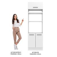 Torre Quente Agata 70 Cm 3 Portas - Branco Rustic/branco - 7