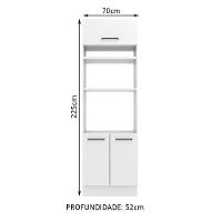 Torre Quente Agata 70 Cm 3 Portas - Branco Rustic/branco - 10