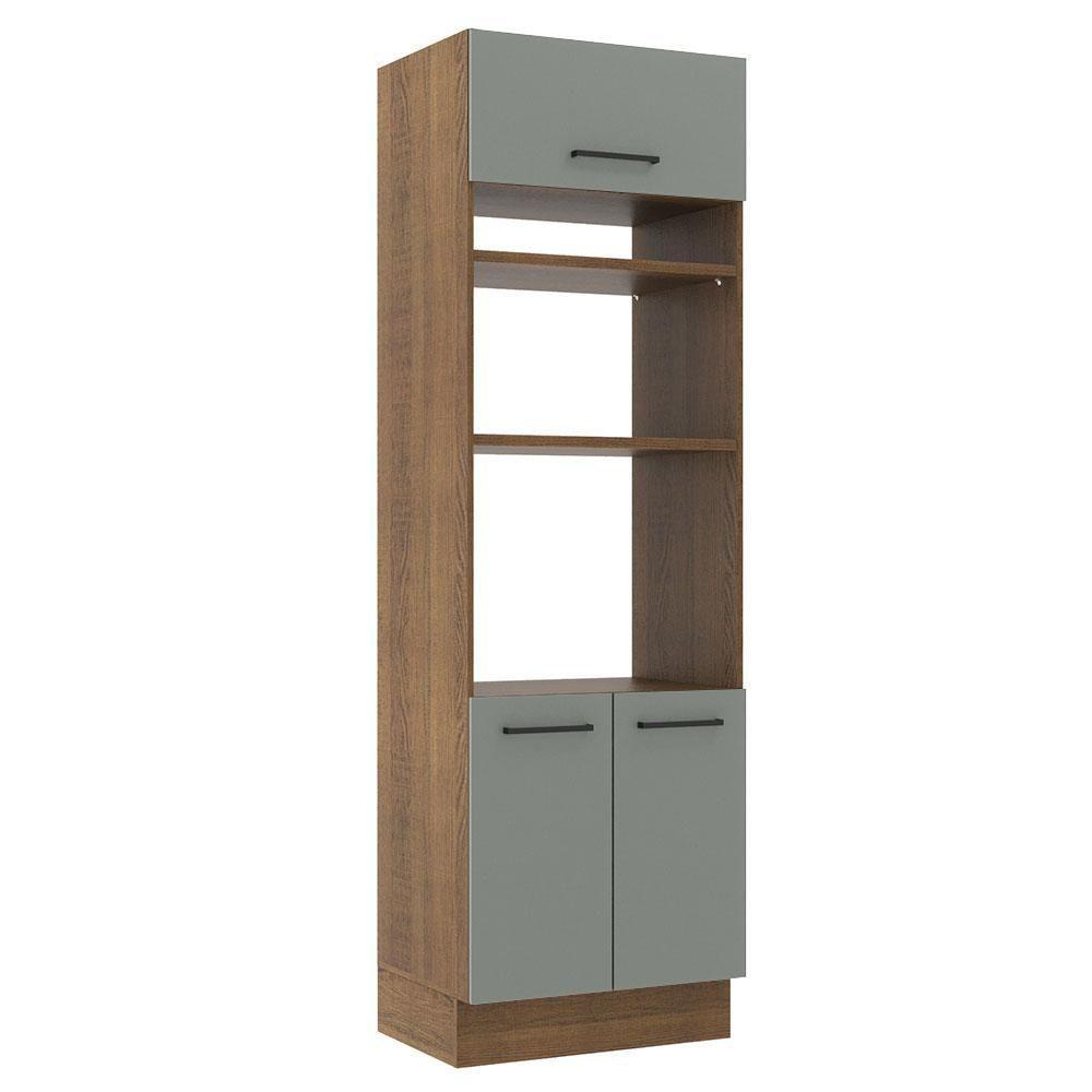 Torre Quente Agata 70 Cm 3 Portas - Rustic/cinza Madesa - 1