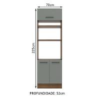 Torre Quente Agata 70 Cm 3 Portas - Rustic/cinza Madesa - 2
