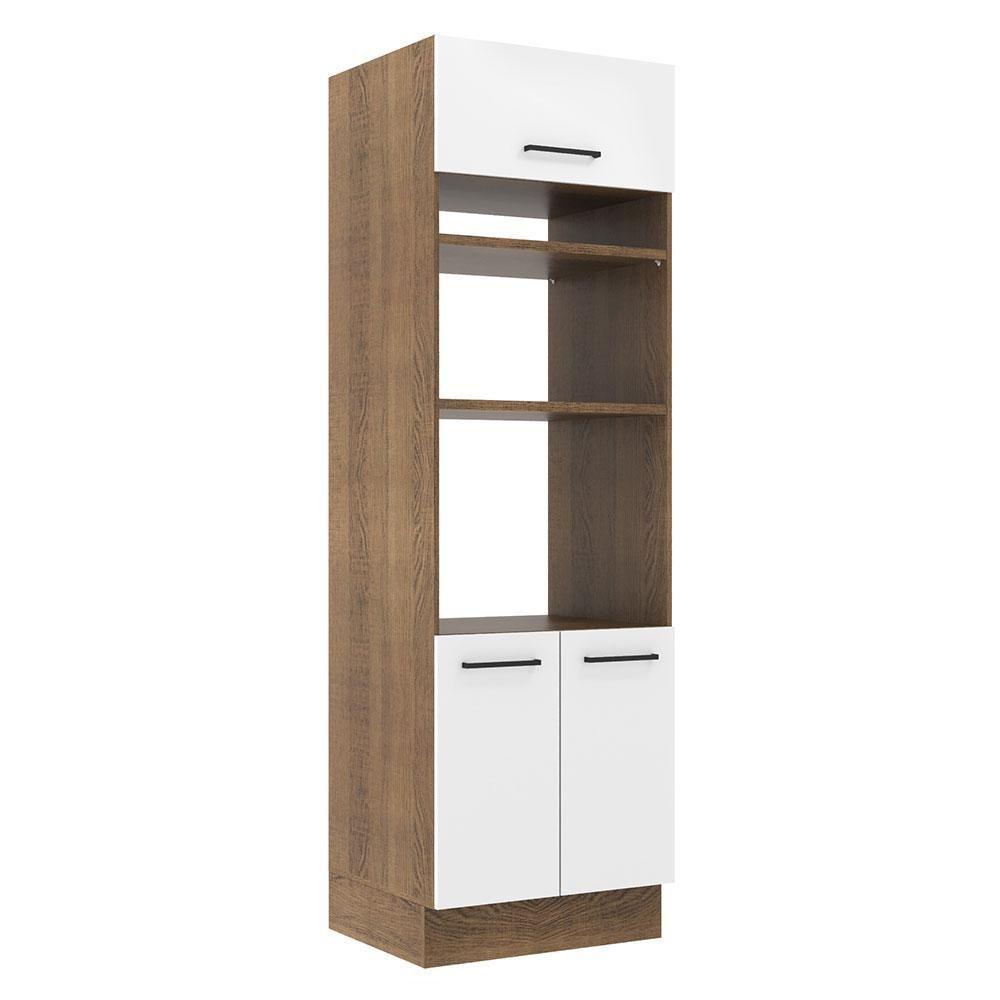 Torre Quente 70 Cm 3 Portas Rustic/branco Rustic/branco - 1