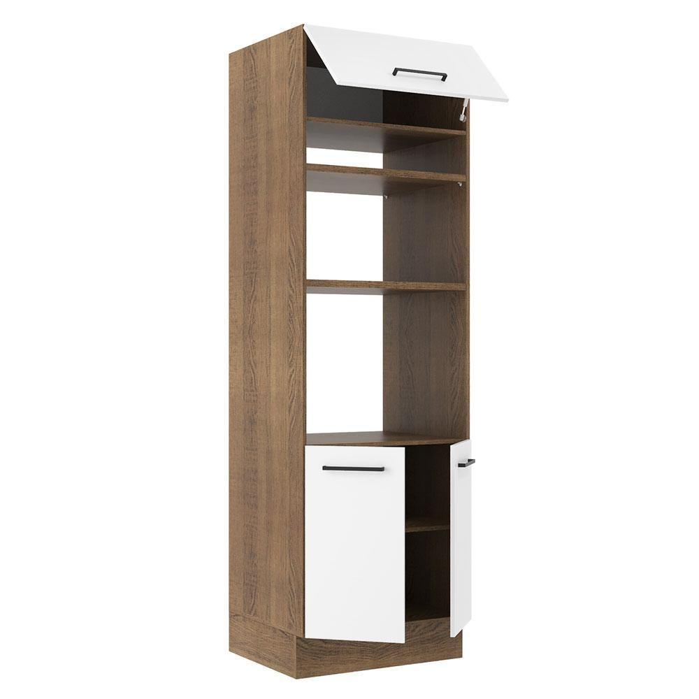 Torre Quente 70 Cm 3 Portas Rustic/branco Rustic/branco - 8