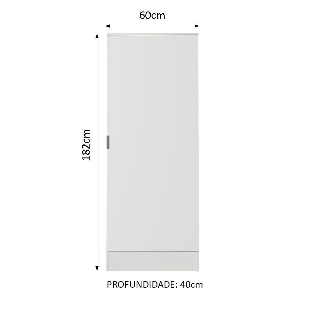 Sapateira Armário Multiúso Isis 1 Porta - Branco Branco - 9