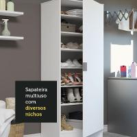 Sapateira Armário Multiúso Isis 1 Porta - Branco Branco - 5
