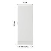 Sapateira Armário Multiúso Isis 1 Porta - Branco Branco - 9