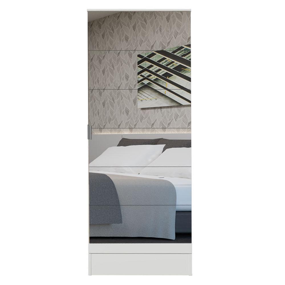 Sapateira Armário Multiúso Madesa Isis 1 Porta Com Espelhos Branco - 2