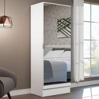 Sapateira Armário Multiúso Madesa Isis 1 Porta Com Espelhos Branco - 1