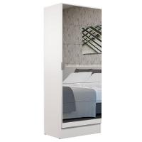 Sapateira Armário Multiúso Madesa Isis 1 Porta Com Espelhos Branco - 3