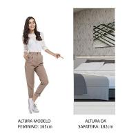 Sapateira Armário Multiúso Madesa Isis 1 Porta Com Espelhos Branco - 7