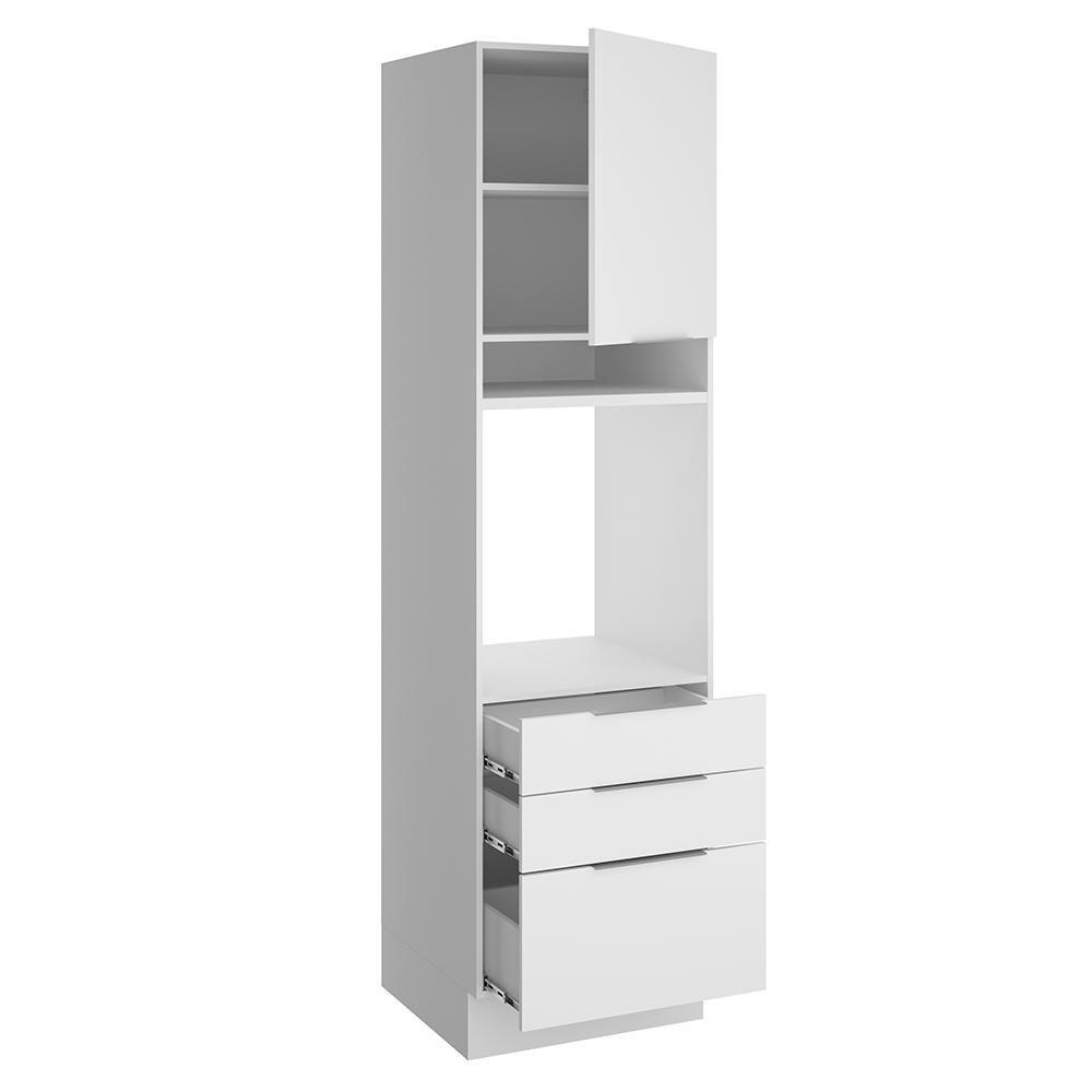 Torre Quente Madesa Stella 60cm 1 Porta 3 Gavetas Branco - 9