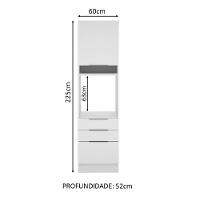 Torre Quente Madesa Stella 60cm 1 Porta 3 Gavetas Branco - 6
