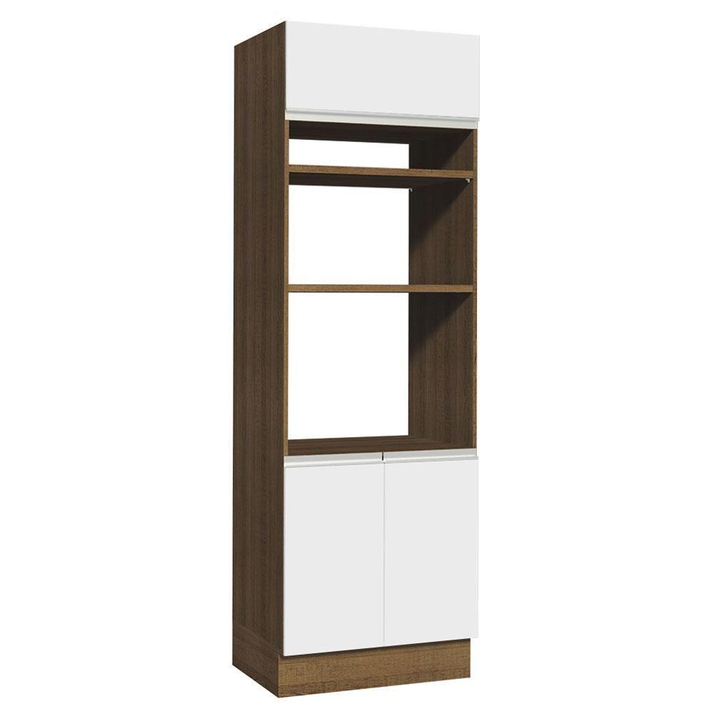 Torre Quente Glamy 70 cm 3 Portas Rustic/Branco Madesa - 1