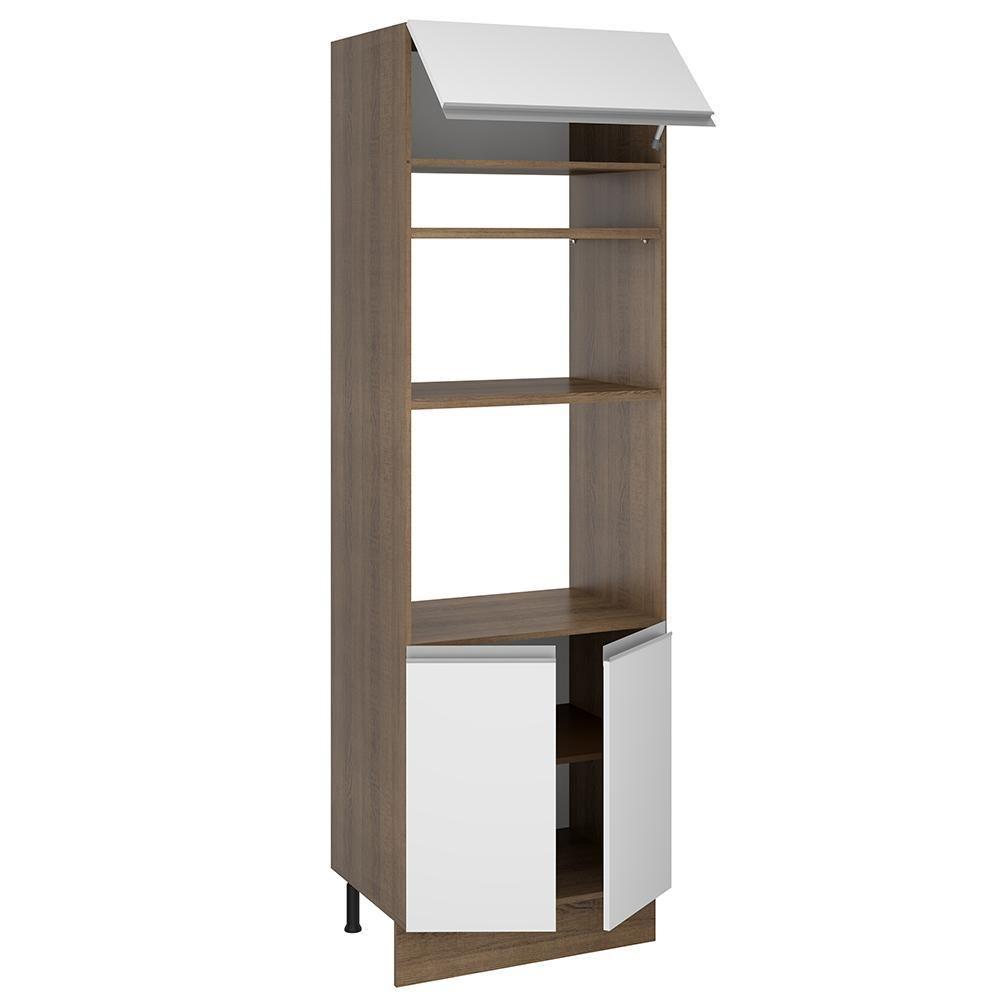 Torre Quente Glamy 70 cm 3 Portas Rustic/Branco Madesa - 2