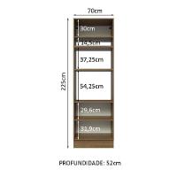 Torre Quente Glamy 70 cm 3 Portas Rustic/Branco Madesa - 10