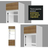 Torre Quente Glamy 70 cm 3 Portas Branco/Rustic Madesa - 7