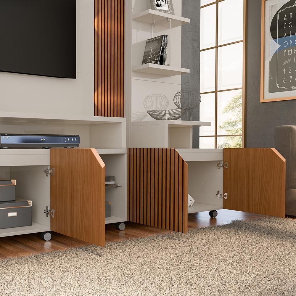 Conjunto Home Cross Efeito Ripado Buffet 4 Portas Cantinho Do Café Lukaliam Móveis - 3