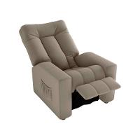 Poltrona Do Papai Reclinável Pallas Matrix Veludo Capuccino - 1