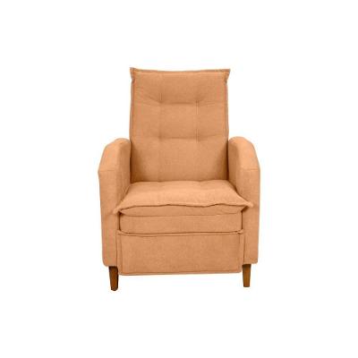 Poltrona Amamentação Luxo Reclinável Com Assento Confortável Yaris Matrix Boucle Mostarda