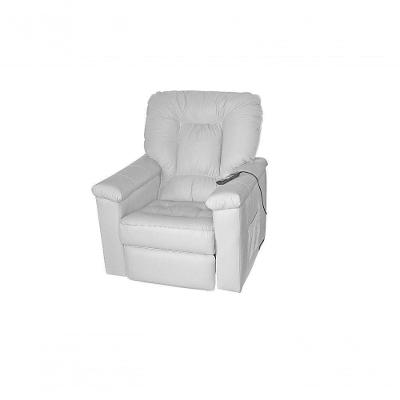 Poltrona Do Papai Eletrica Super Luxo Com Controle Remoto Porshe Matrix Sintetico Branco